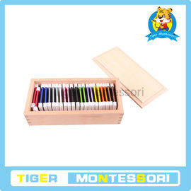 Materiais sensorial de Montessori, brinquedos de madeira, brinquedos educacionais para tabuletas da criança-Cor (?a caixa